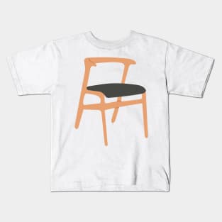 Mid Century Modern Simple Chair Design Kids T-Shirt